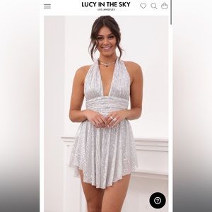 Lucy In The Sky Jazz Sequin Halter Dress